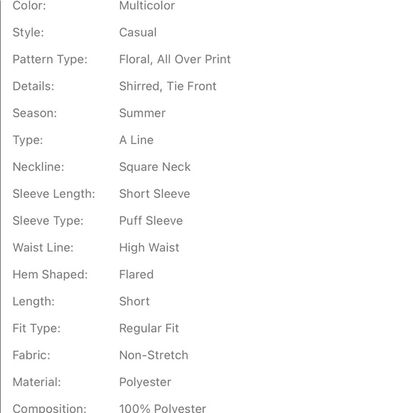 All Over Floral Print Puff Sleeve A-Line Dress - Picture 3 of 4